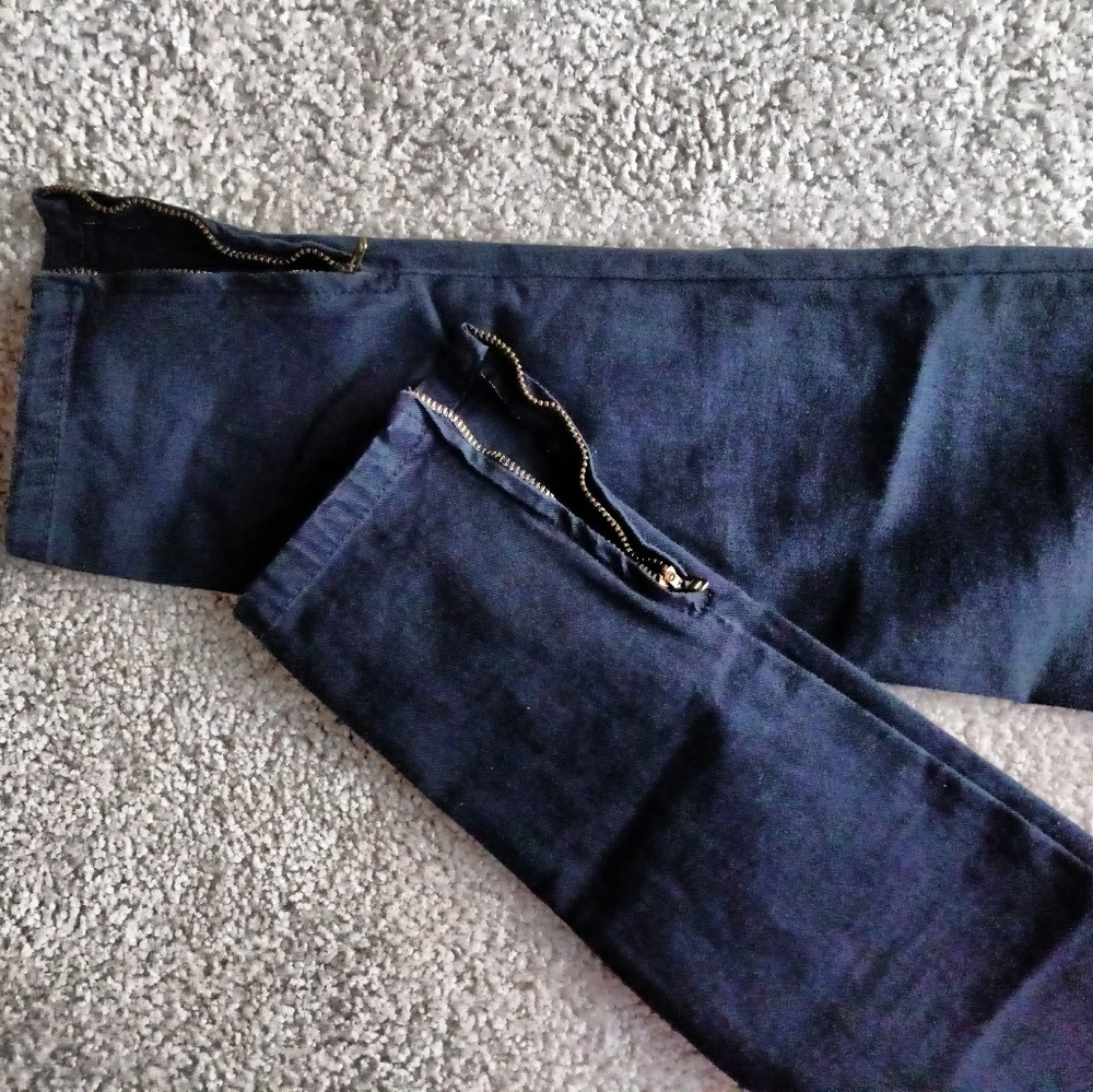 American Apparel black denim skinny fitted jeans